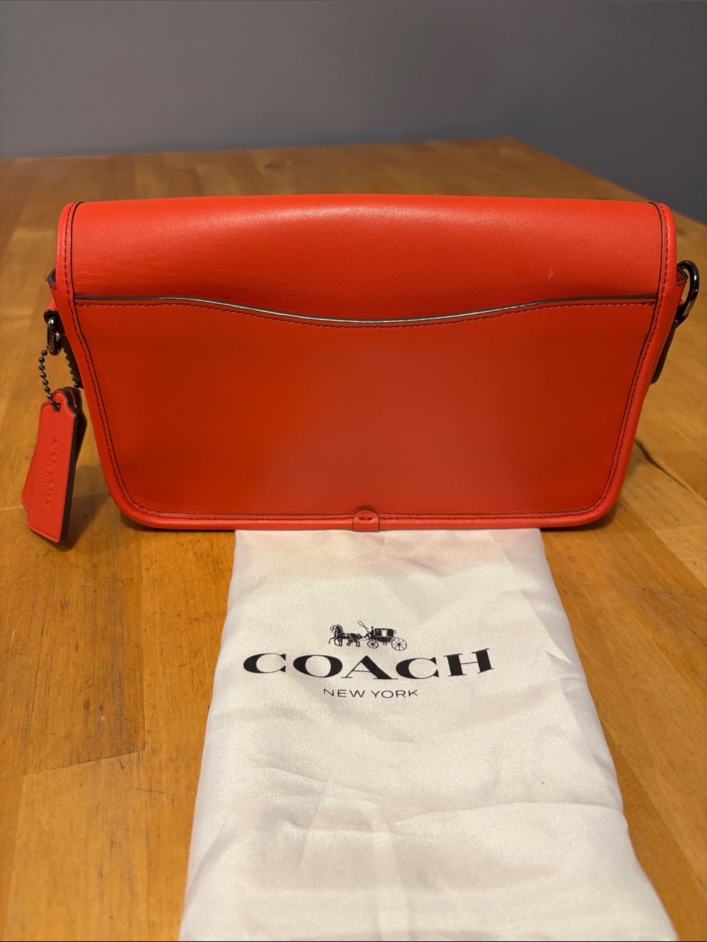 Coach Coral Leather Turnlock Crossbody Bag - Picture 6 of 14